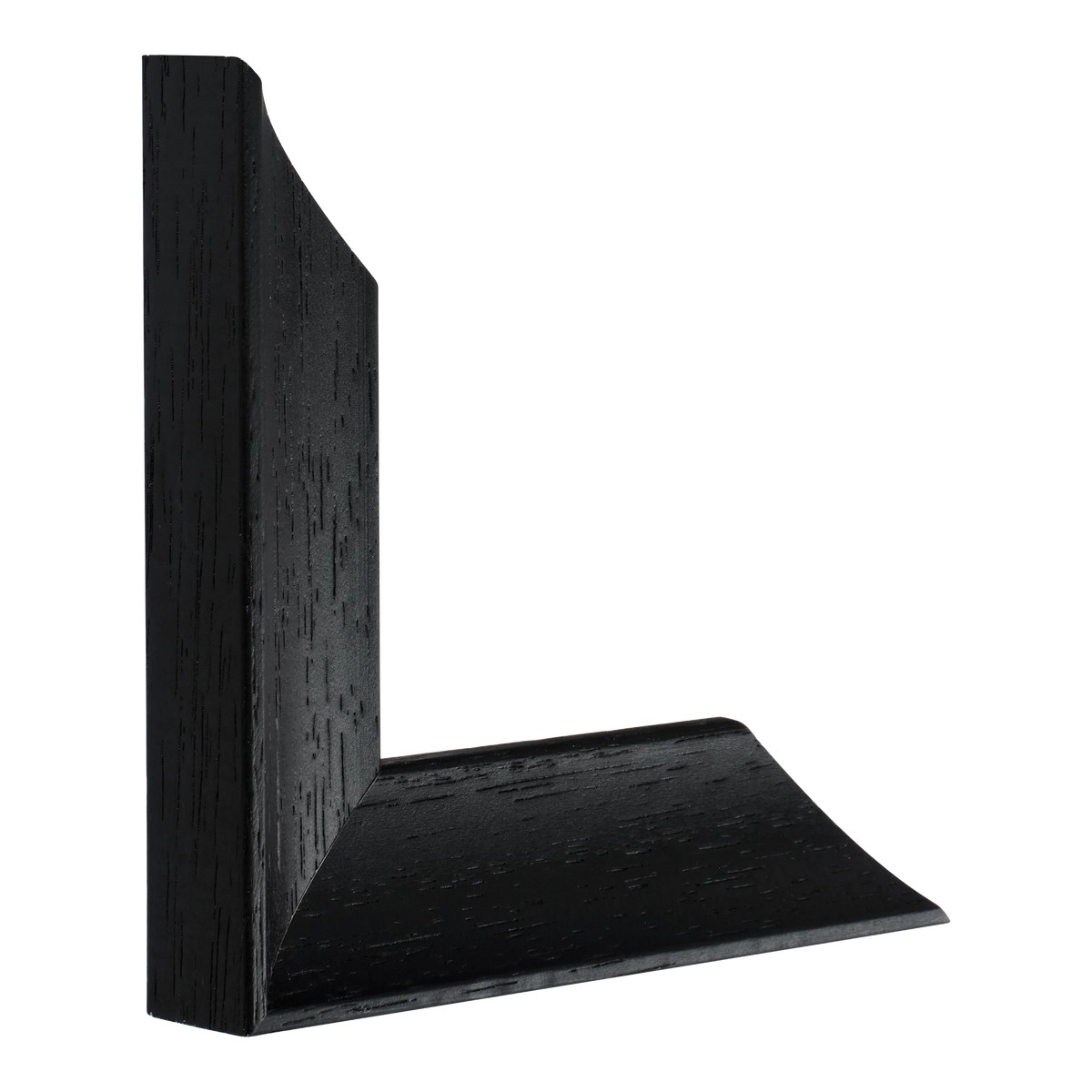 Vertical view of scoop black picture frame