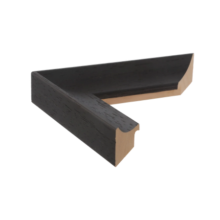 Side view of Scoop picture frame in black