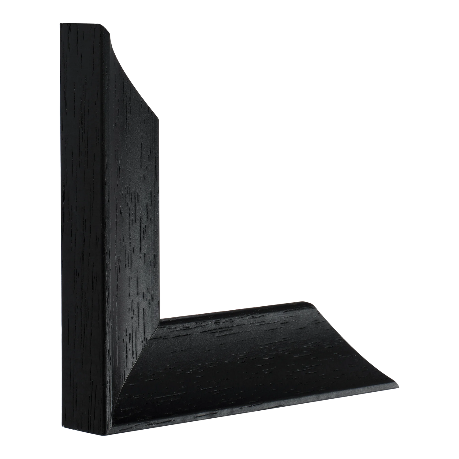 Vertical view of scoop black picture frame