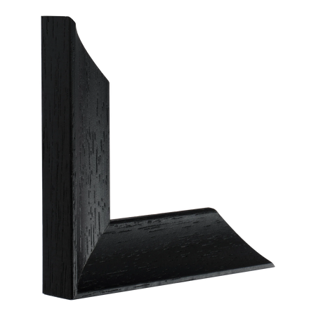 Vertical view of scoop black picture frame