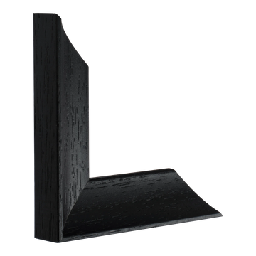 Vertical view of scoop black picture frame