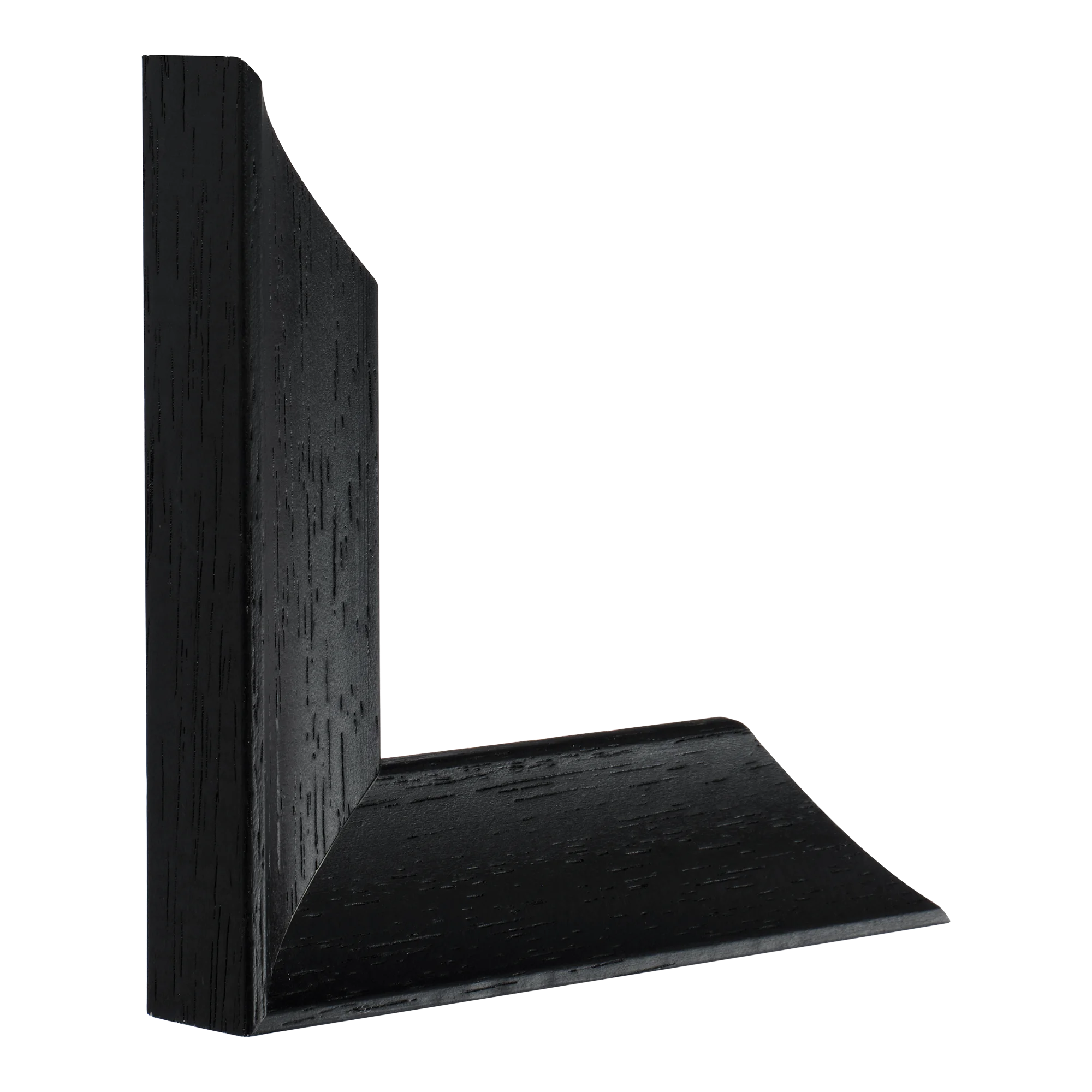 Vertical view of scoop black picture frame