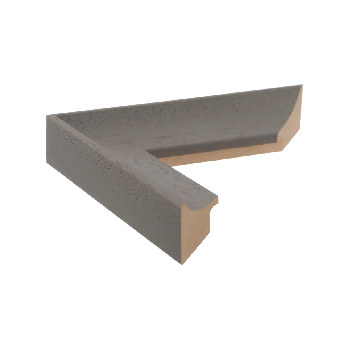 Side view of Scoop picture frame in grey