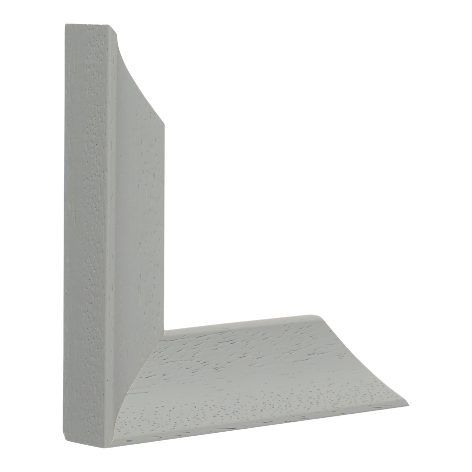 Vertical view of scoop grey picture frame