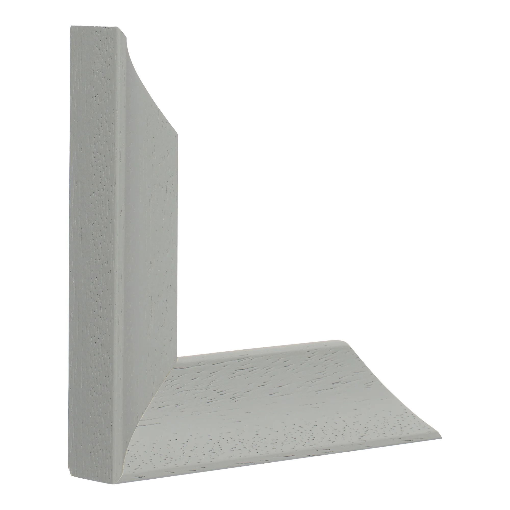 Vertical view of scoop grey picture frame