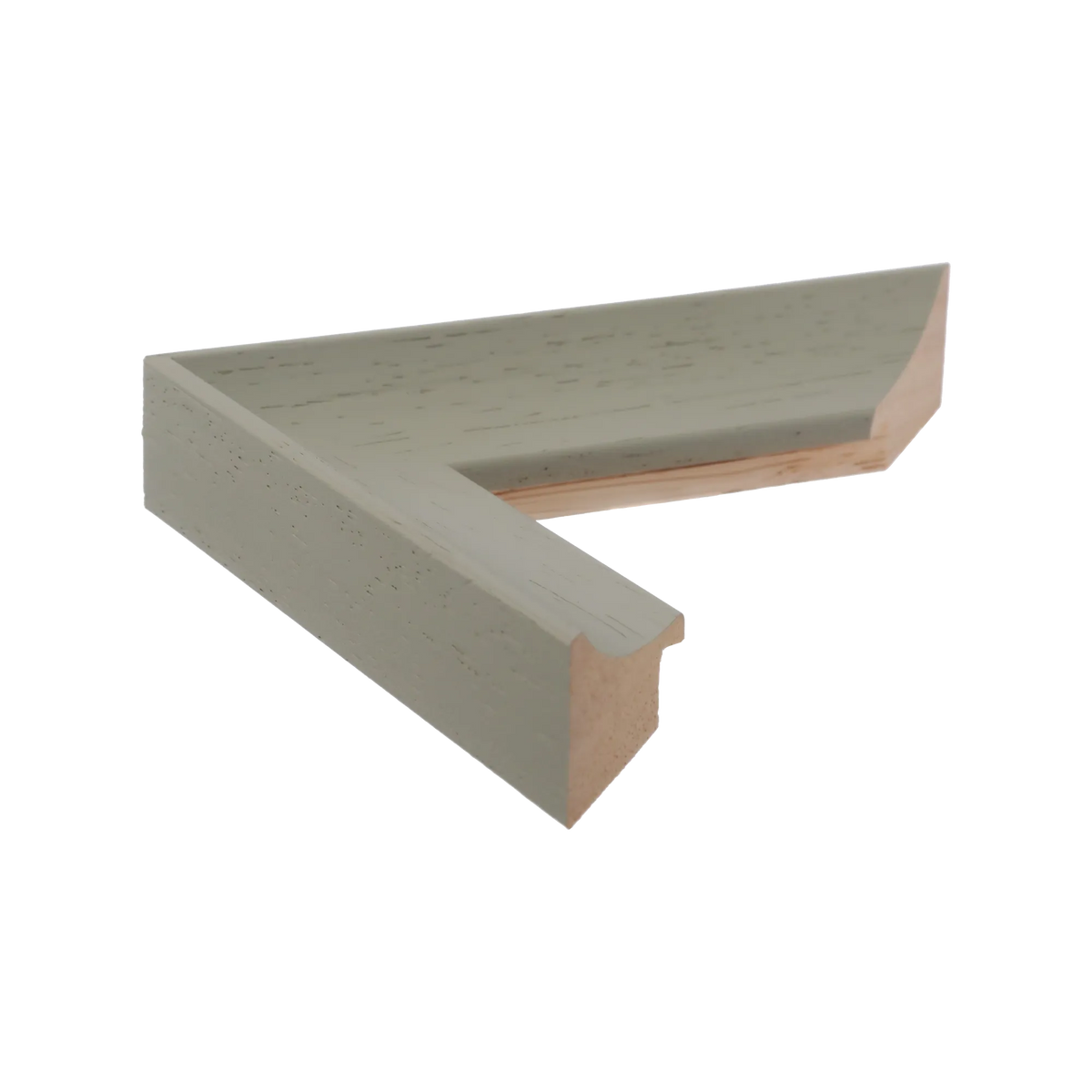 Side view of Scoop picture frame in sage