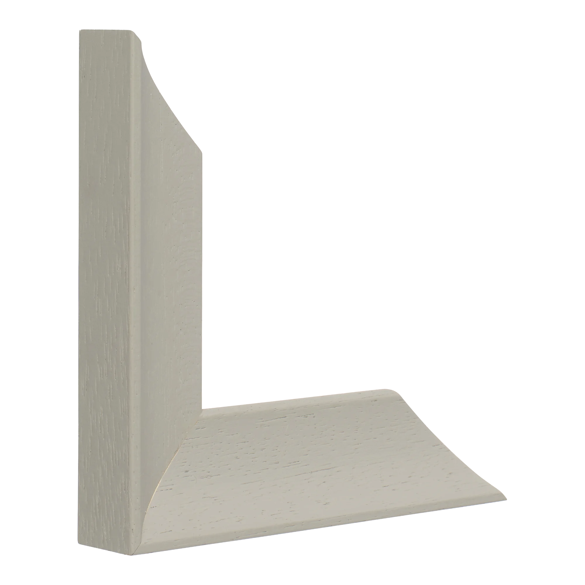 Vertical view of scoop taupe picture frame