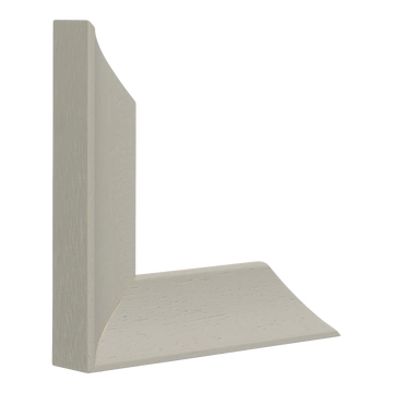 Vertical view of scoop taupe picture frame