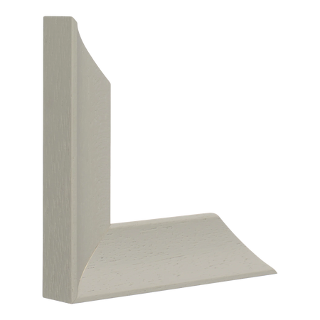 Vertical view of scoop taupe picture frame