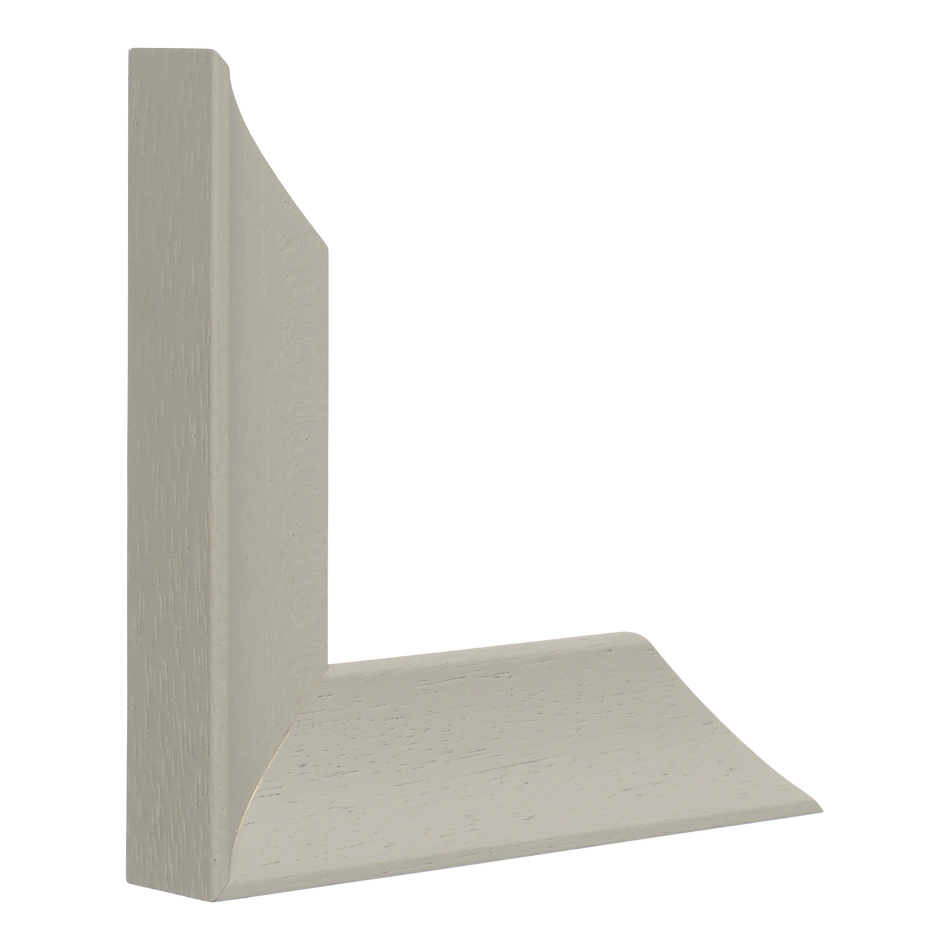 Vertical view of scoop taupe picture frame
