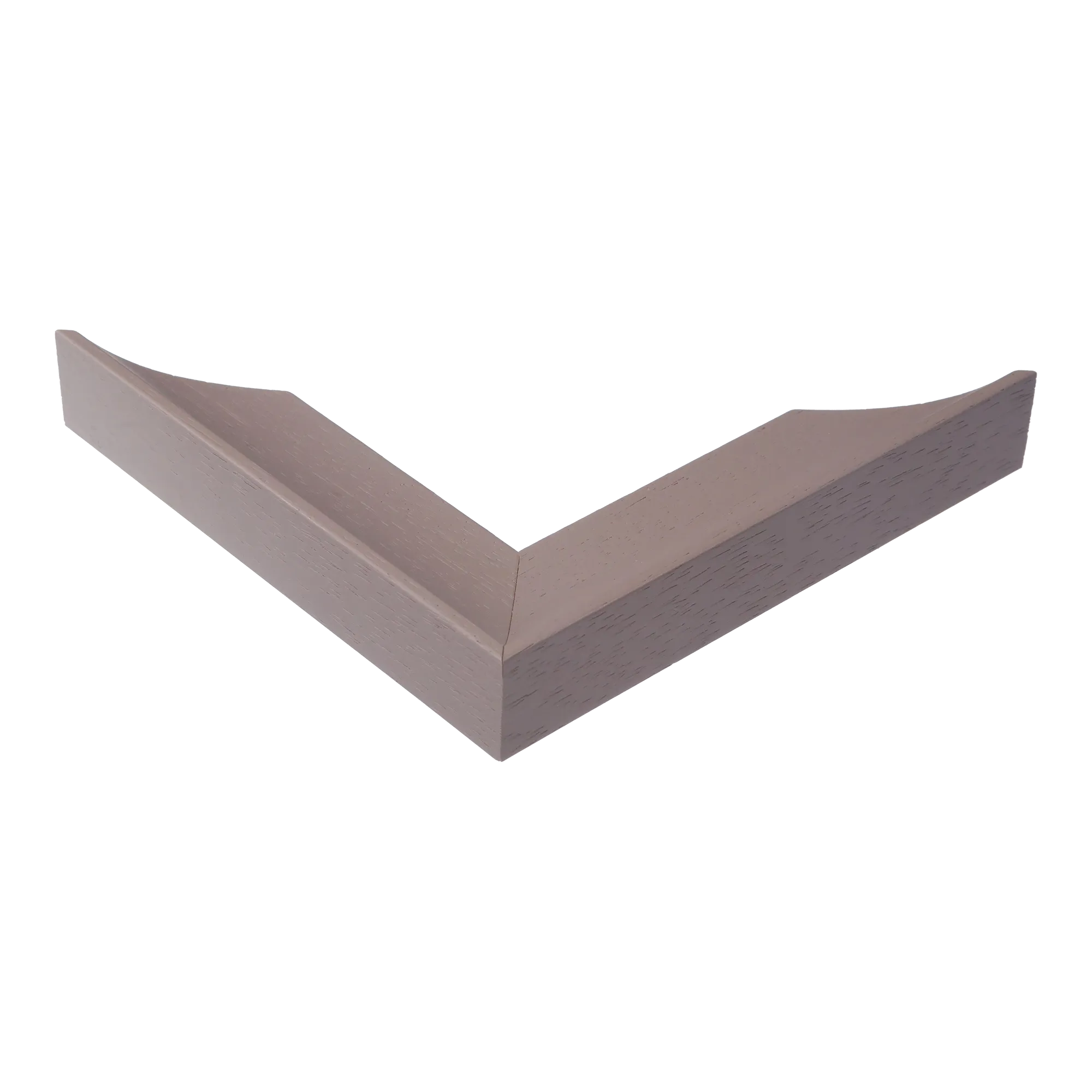 Corner view of Scoop in taupe picture frame
