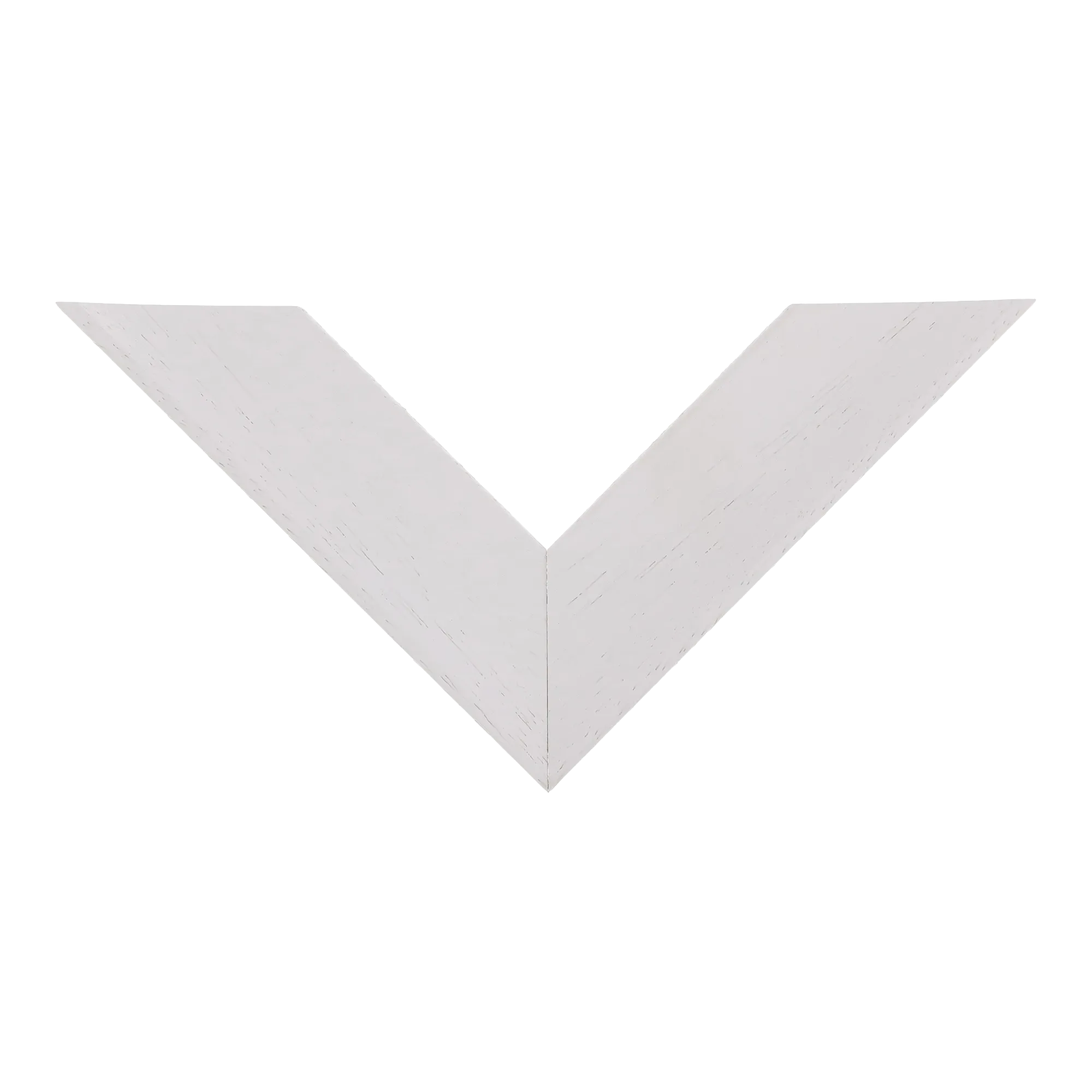 Top view of Scoop picture frame in white