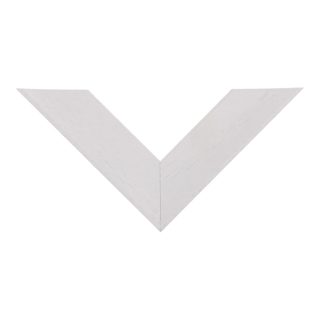 Top view of Scoop picture frame in white