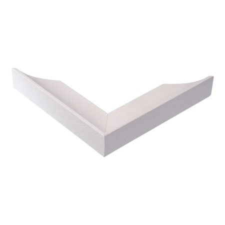 Corner view of Scoop in white picture frame