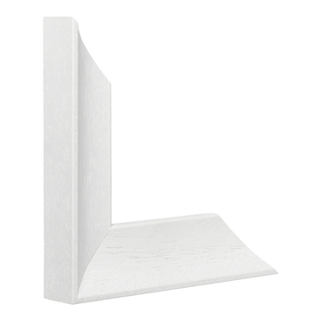 Vertical view of scoop white picture frame