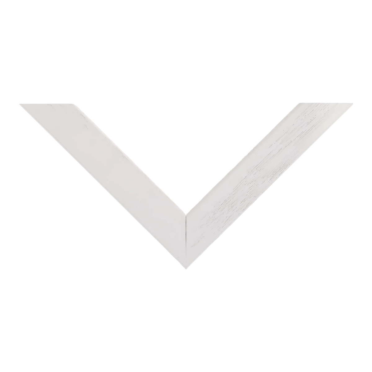 Top view of Solid Box picture frame in white grain