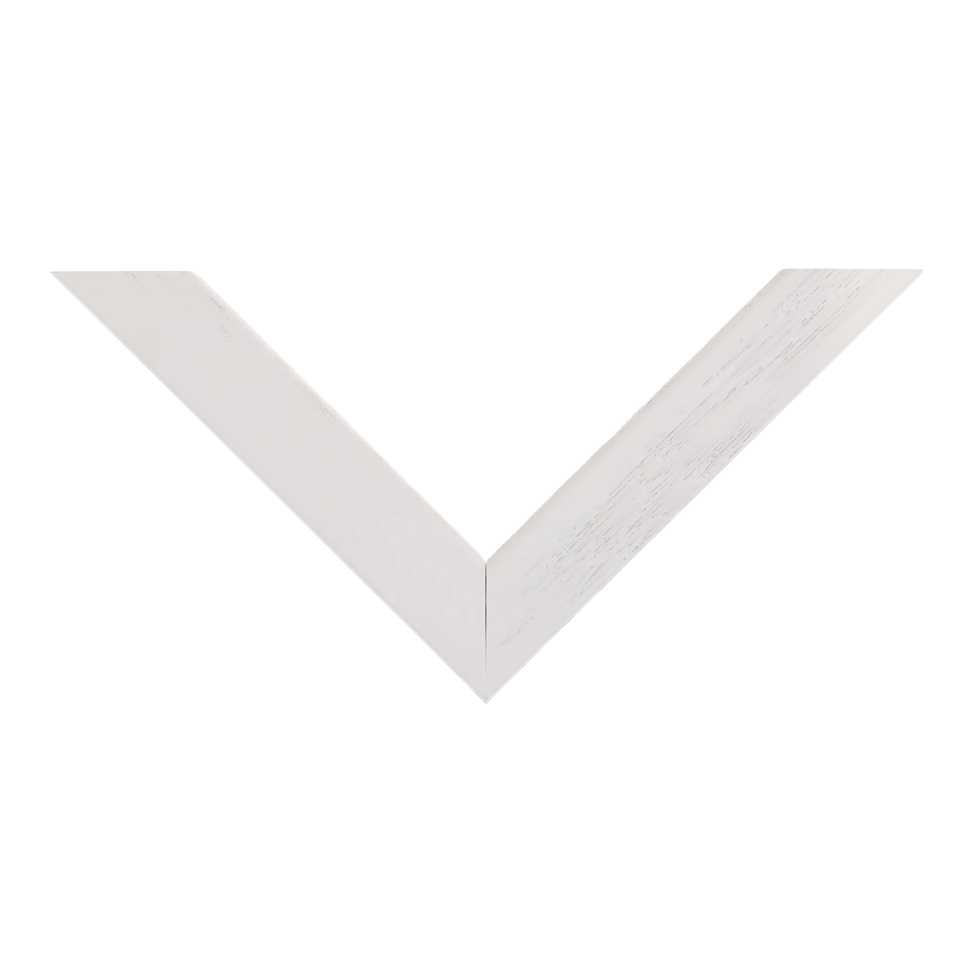 Top view of Solid Box picture frame in white grain