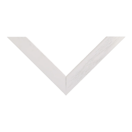 Top view of Solid Box picture frame in white grain