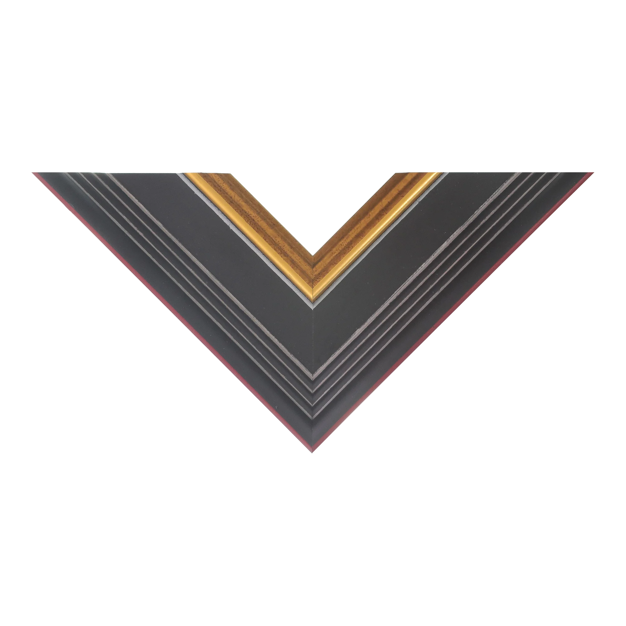 Top view of Sovereign picture frame in brown & gold