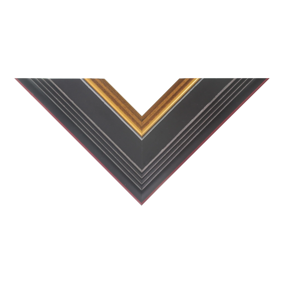 Top view of Sovereign picture frame in brown & gold