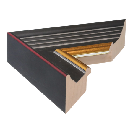Side view of Sovereign picture frame in brown & gold