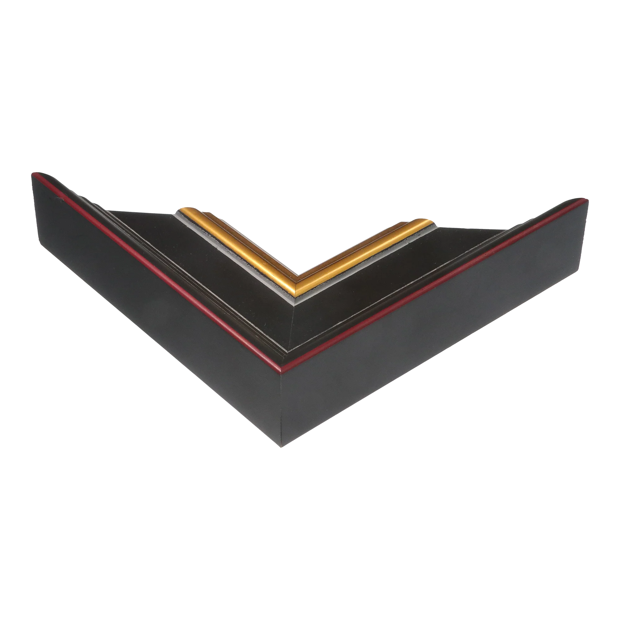 Corner view of Sovereign in brown & gold picture frame