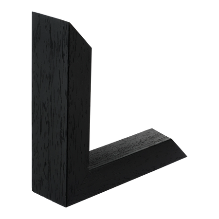 Spacer I in black grain & black picture frame