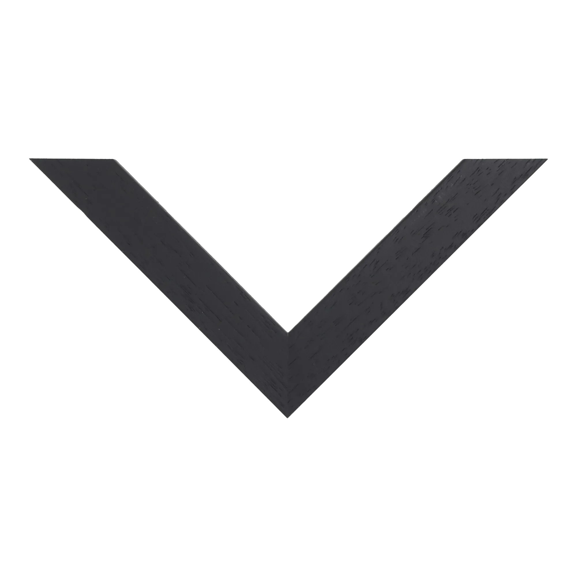 Top view of Spacer I picture frame in black grain & black