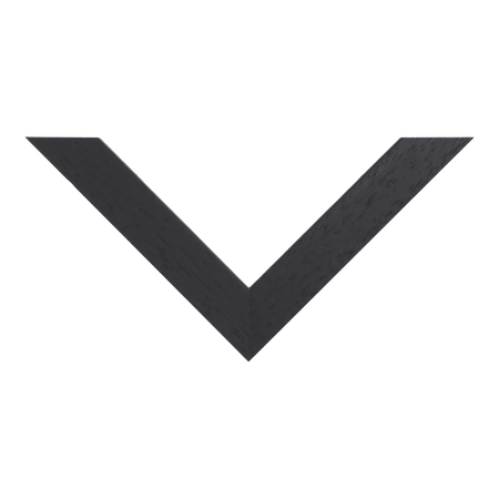 Top view of Spacer I picture frame in black grain & black