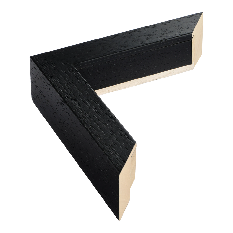 Spacer I in black & black grain picture frame