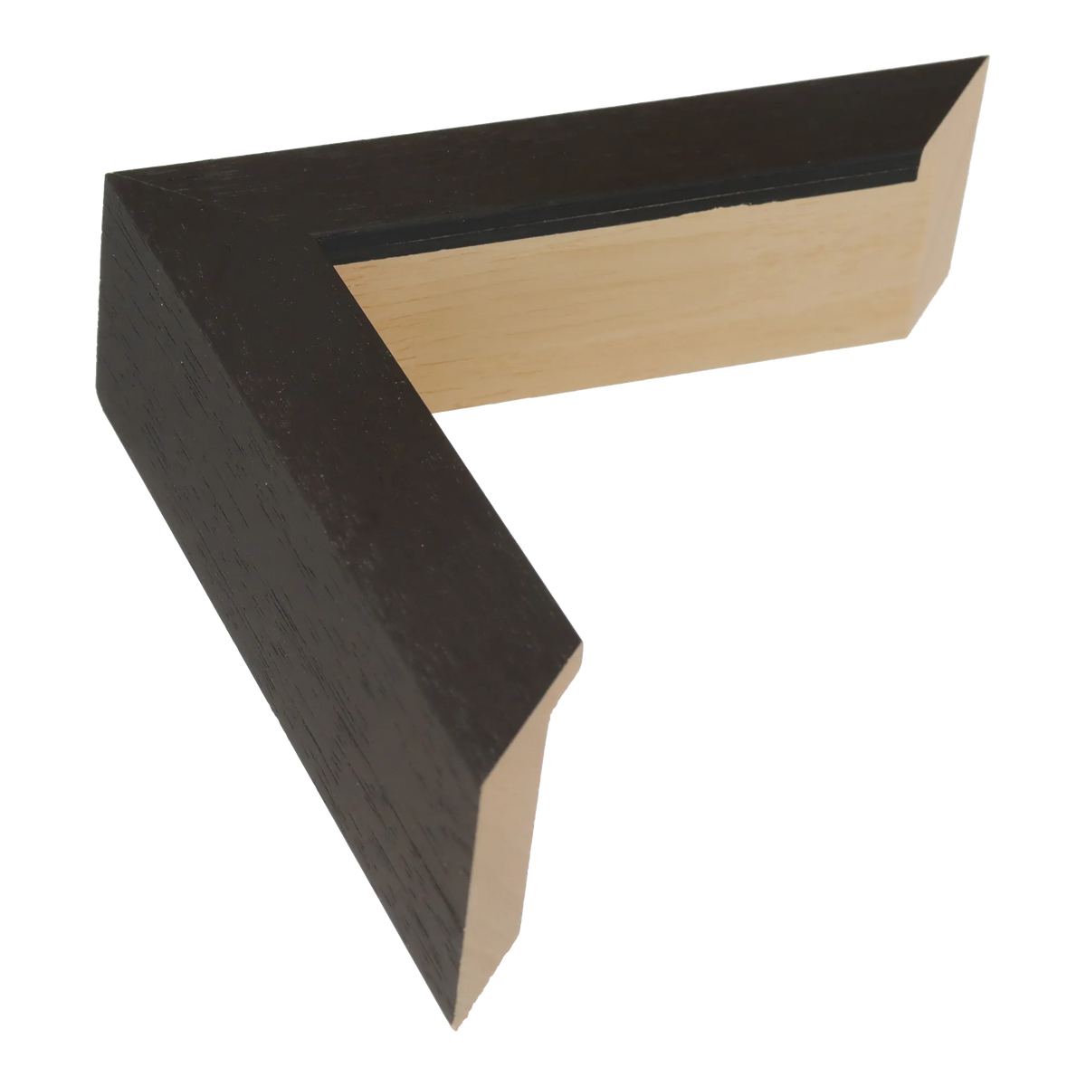 Spacer I in black grain picture frame