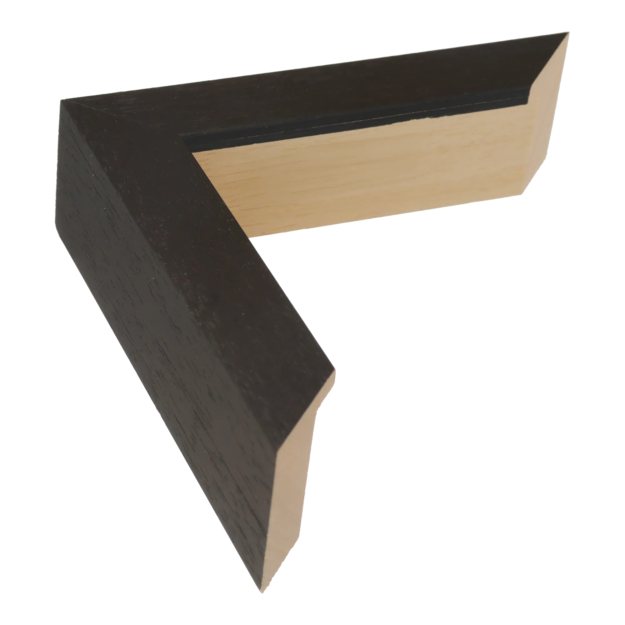 Spacer I in black grain picture frame