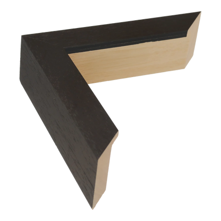 Spacer I in black grain picture frame