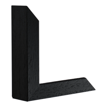 Spacer I in black grain picture frame