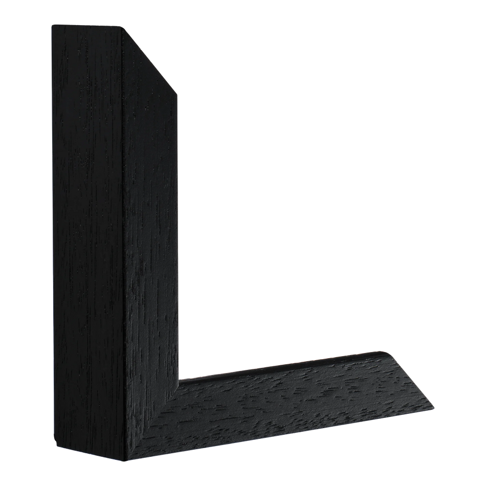 Spacer I in black grain picture frame