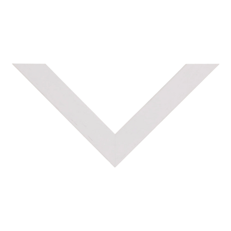 Top view of Spacer I picture frame in white grain & white