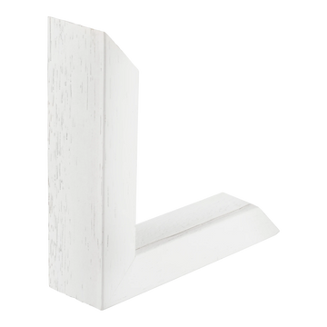 Spacer I in white & white grain picture frame