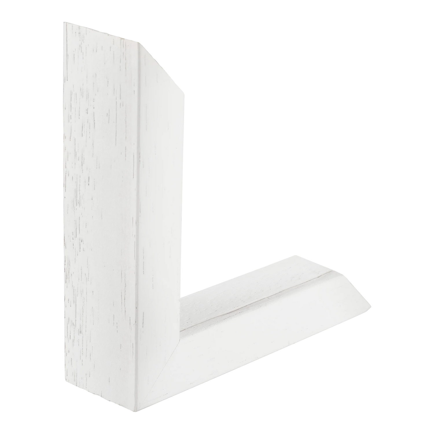 Spacer I in white grain & white picture frame