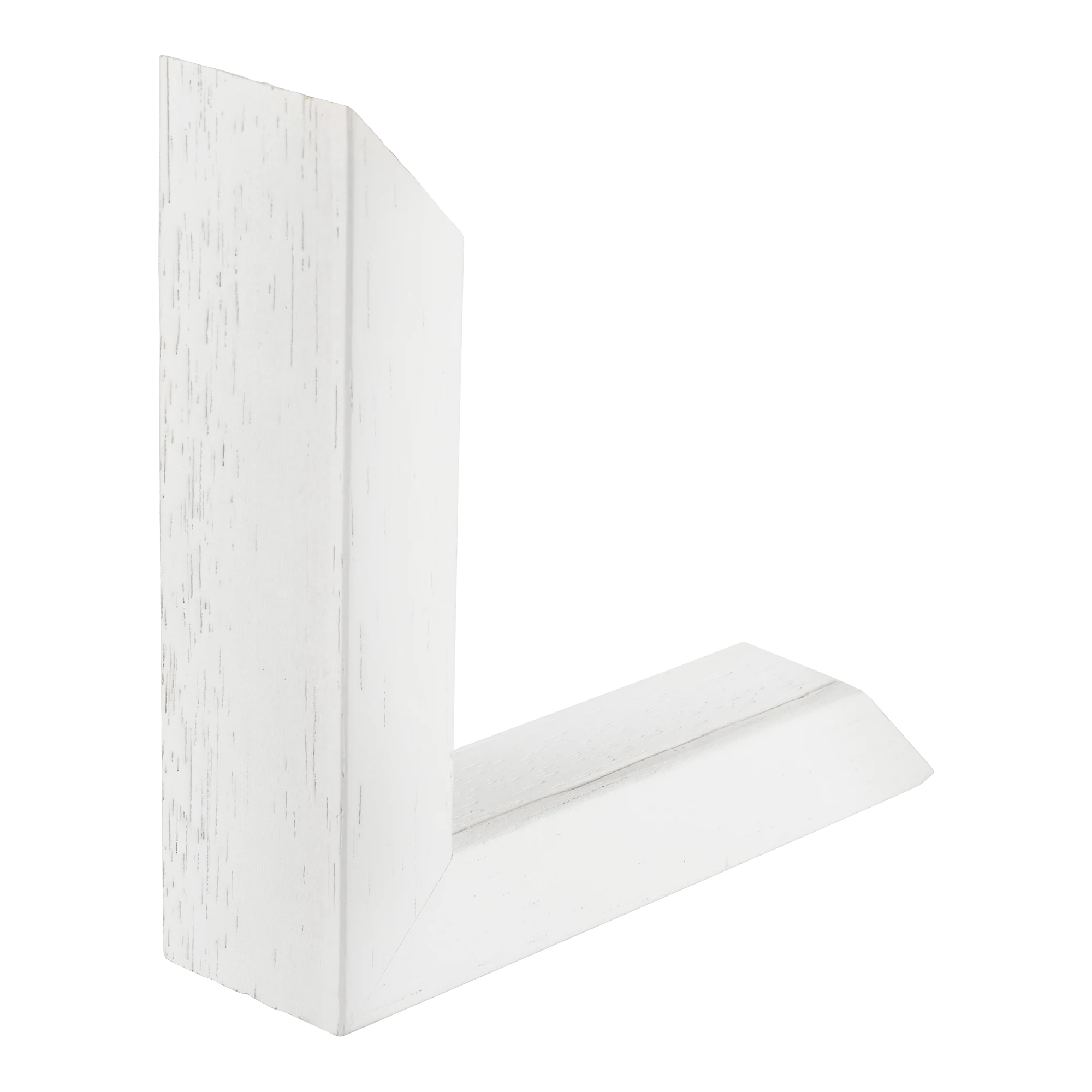 Spacer I in white grain & white picture frame