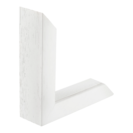 Spacer I in white grain & white picture frame