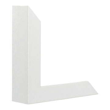 Spacer I in white grain picture frame