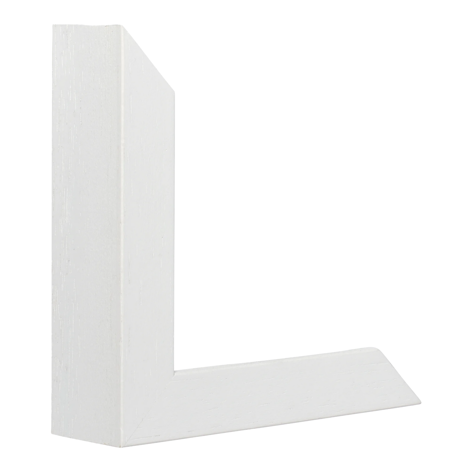 Vertical view of spacer i white grain picture frame