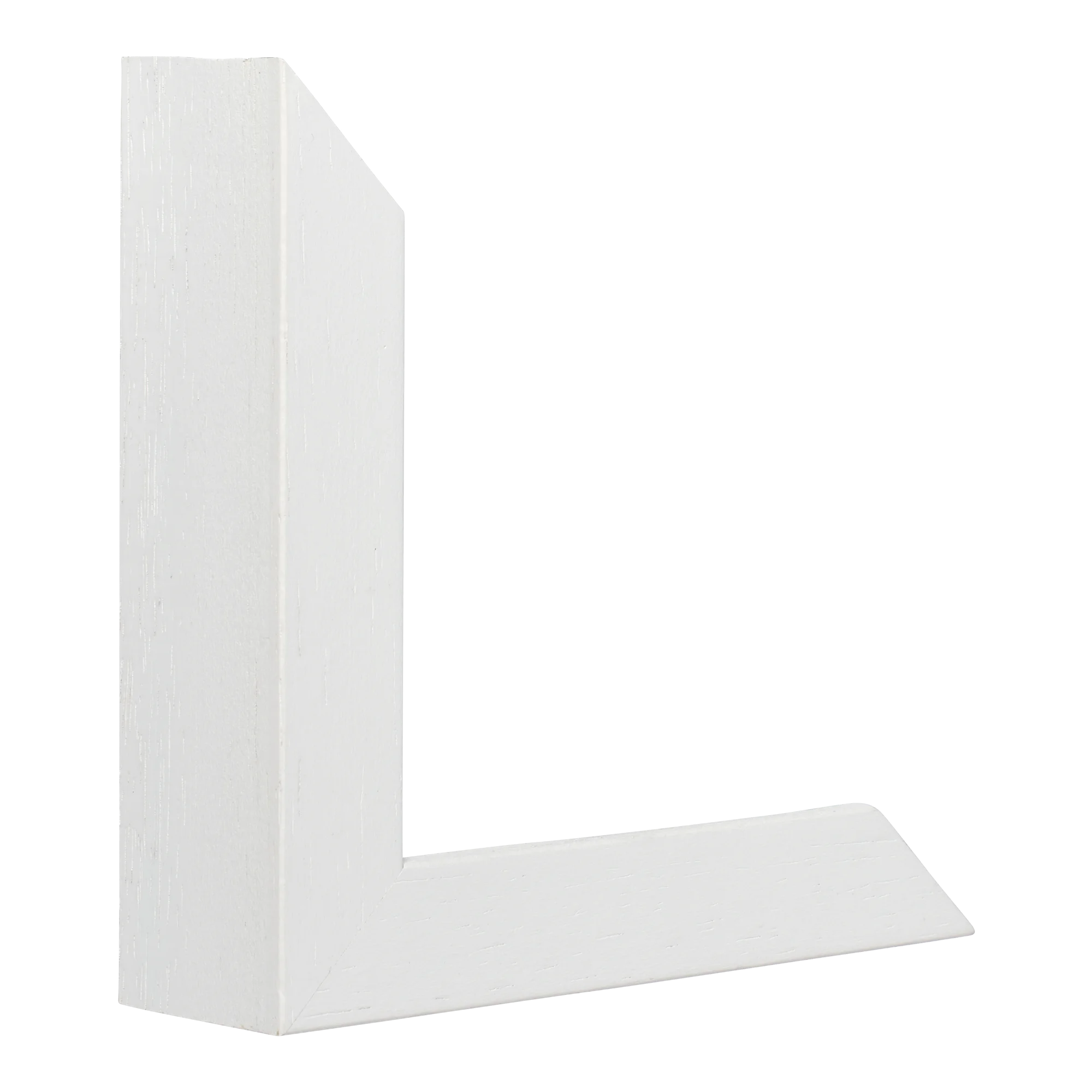 Vertical view of spacer i white grain picture frame