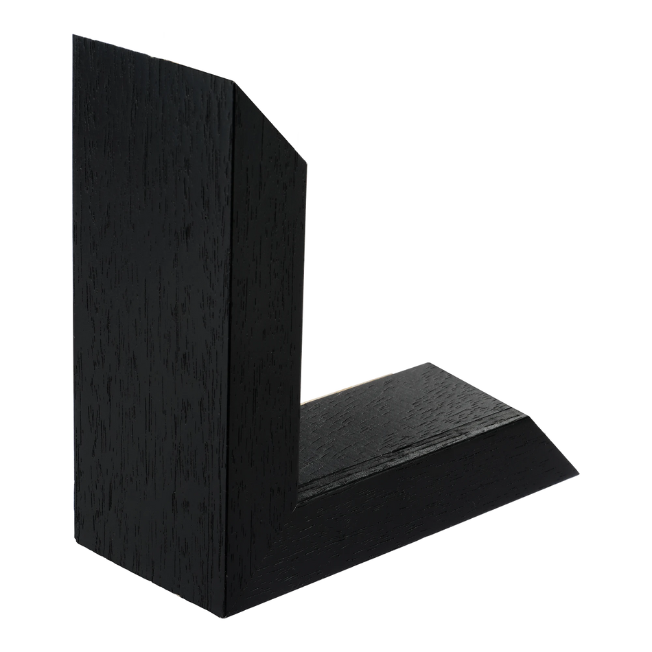 Spacer II in black & black grain picture frame