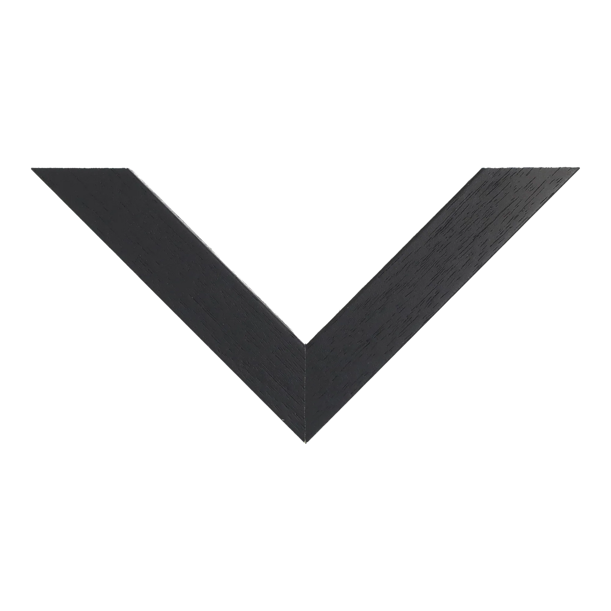 Top view of Spacer II picture frame in black grain