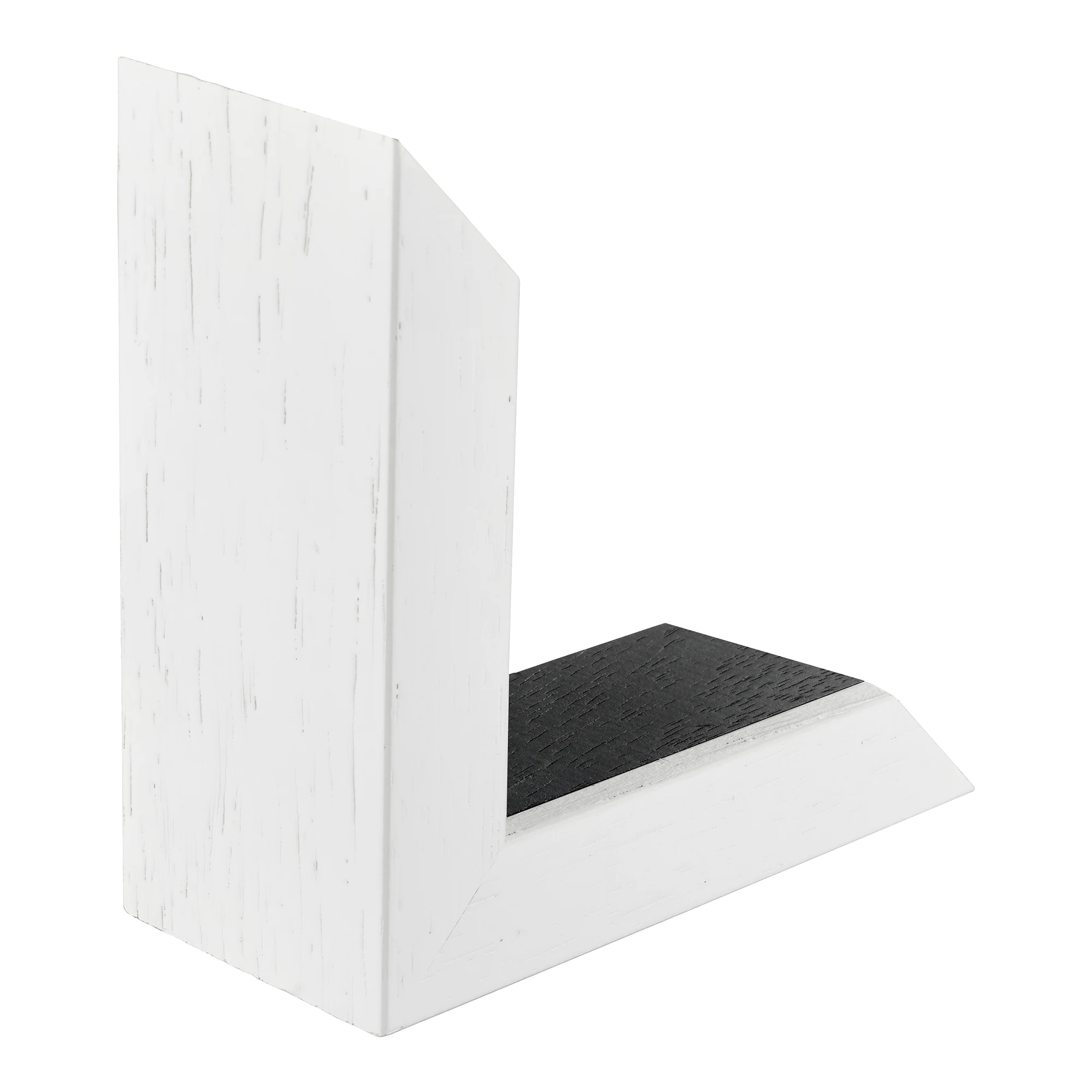 Spacer II in white grain & black picture frame