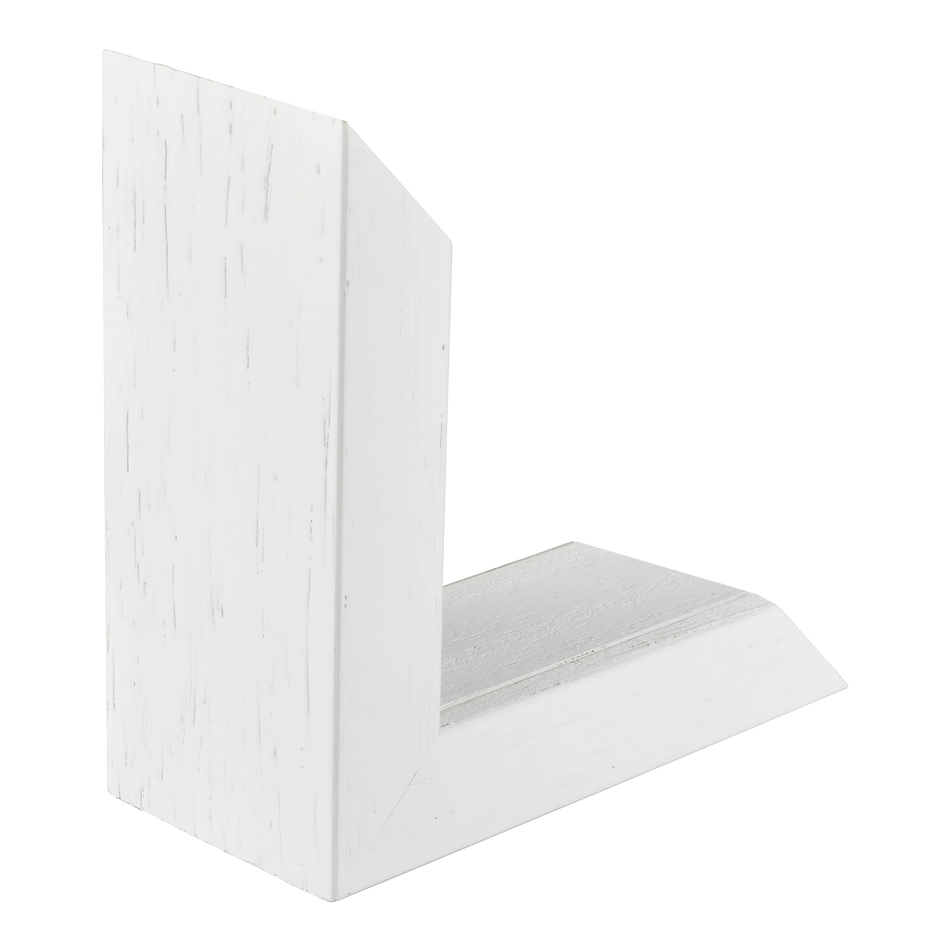 Spacer II in white & white grain picture frame