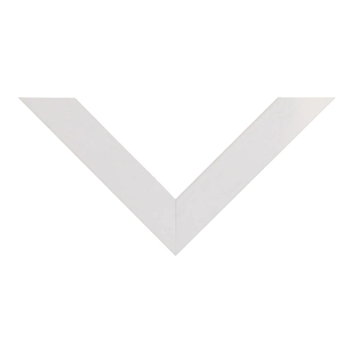 Top view of Spacer II picture frame in white grain & white