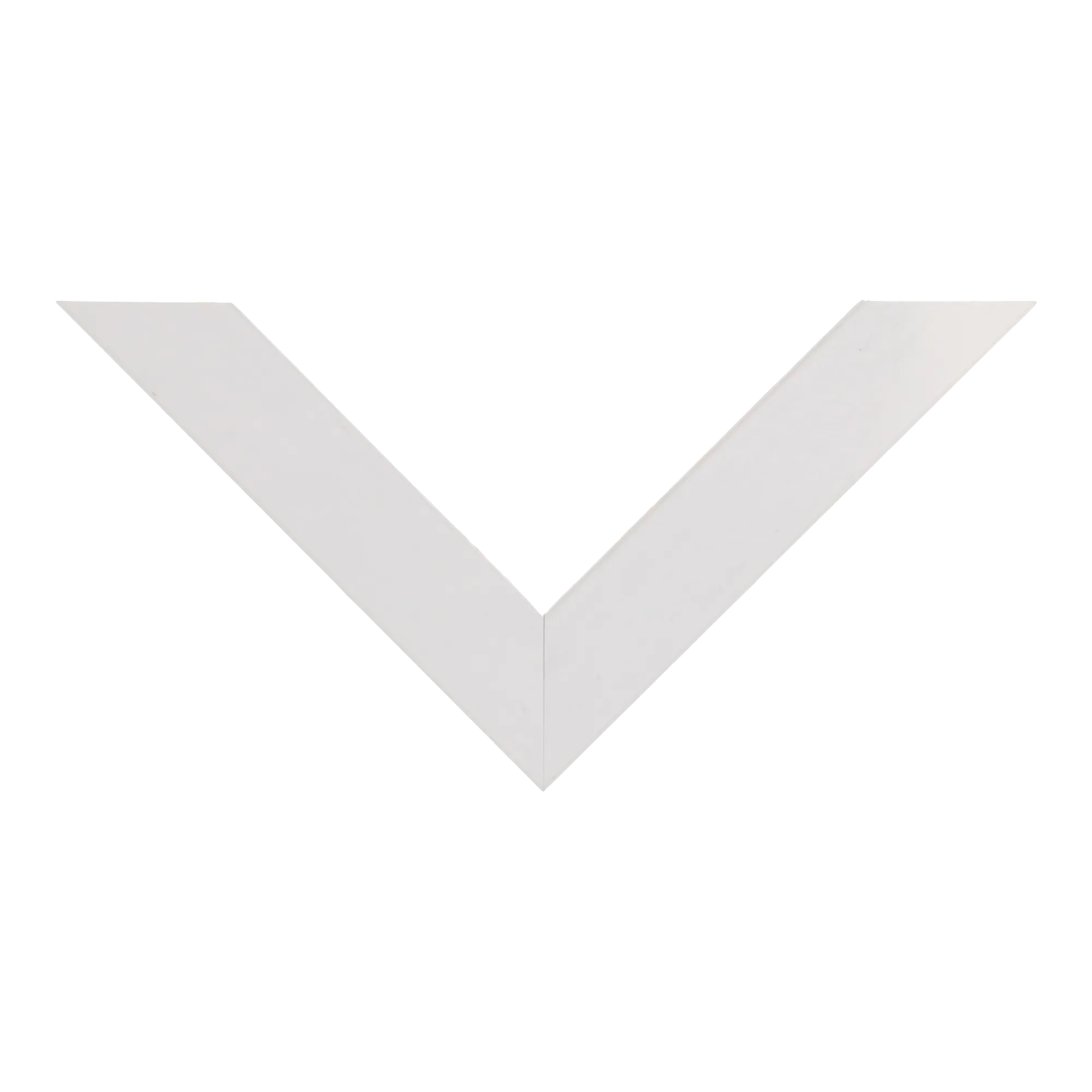 Top view of Spacer II picture frame in white grain & white