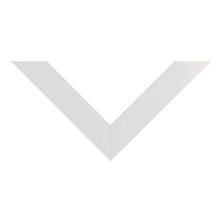 Top view of Spacer II picture frame in white grain & white